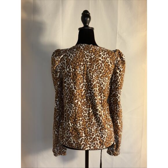 Lilly Pulitzer Jansen V- Neck Sweatshirt Chocolate My Favorite Spot Print! 💕 - Picture 3 of 9